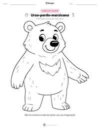 Prévia da folha de atividades imprimível Urso-pardo-marsicano