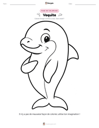 Aperçu de la feuille de travail imprimable Vaquita