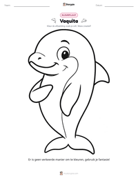 Vaquita afdrukbare werkblad voorbeeld