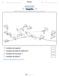 Aperçu de la feuille de travail imprimable Vaquita