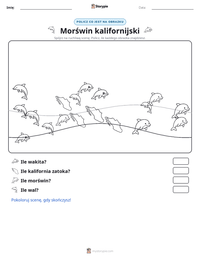 Podgląd drukowalnego arkusza ćwiczeń Morświn kalifornijski
