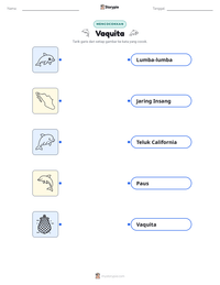 Prabaca lembar kerja cetak Vaquita