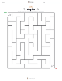 Vaquita printable worksheet preview