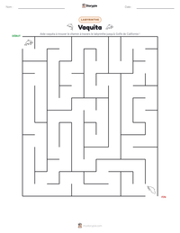 Aperçu de la feuille de travail imprimable Vaquita