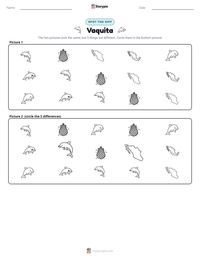 Vaquita printable worksheet preview