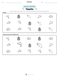Aperçu de la feuille de travail imprimable Vaquita