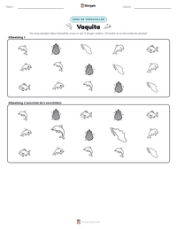 Vaquita afdrukbare werkblad voorbeeld