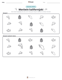 Podgląd drukowalnego arkusza ćwiczeń Morświn kalifornijski