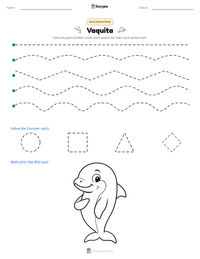 Vaquita druckbare Arbeitsblatt Vorschau