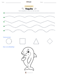 Vaquita afdrukbare werkblad voorbeeld