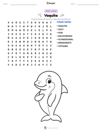 Vaquita druckbare Arbeitsblatt Vorschau