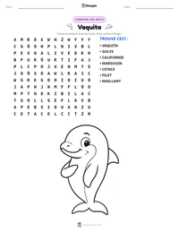 Aperçu de la feuille de travail imprimable Vaquita