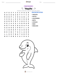 Prévia da folha de atividades imprimível Vaquita