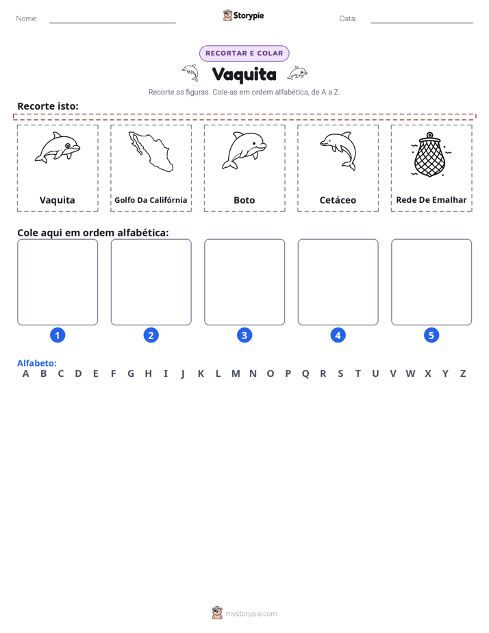 Recortar & Colar Alfabeto