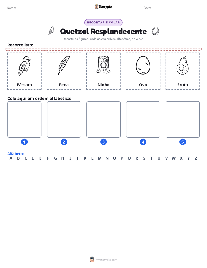 Recortar & Colar Alfabeto