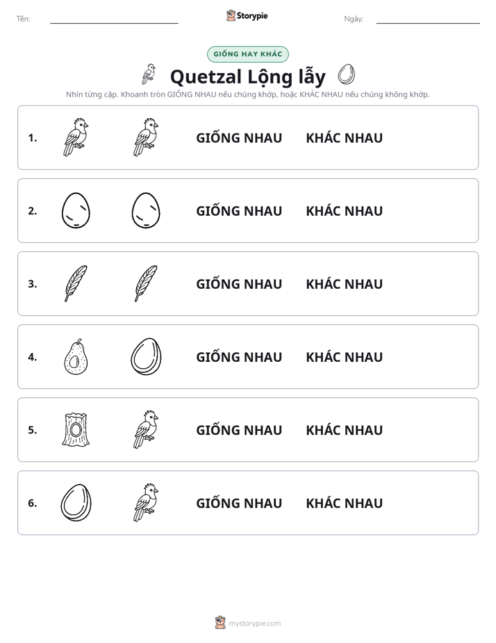 Giống Hay Khác