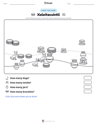 Xoloitzcuintli printable worksheet preview