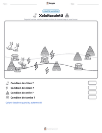 Aperçu de la feuille de travail imprimable Xoloitzcuintli