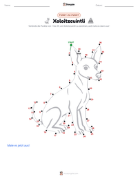 Xoloitzcuintli druckbare Arbeitsblatt Vorschau