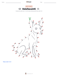Xoloitzcuintli printable worksheet preview