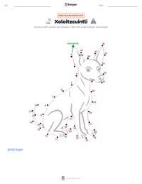 Xoloitzcuintli yazdırılabilir çalışma sayfası önizlemesi