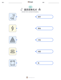 墨西哥無毛犬 可打印工作表预览