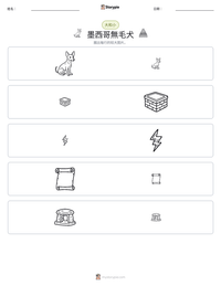 墨西哥無毛犬 可打印工作表预览