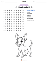 Anteprima della scheda stampabile di Xoloitzcuintli