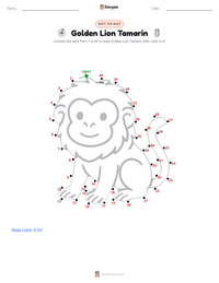Golden Lion Tamarin printable worksheet preview