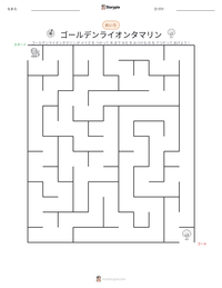 ゴールデンライオンタマリン の印刷可能ワークシートプレビュー