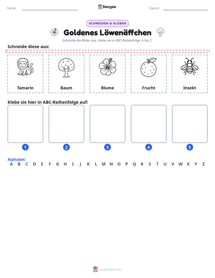 Schneiden & Einfügen Alphabet
