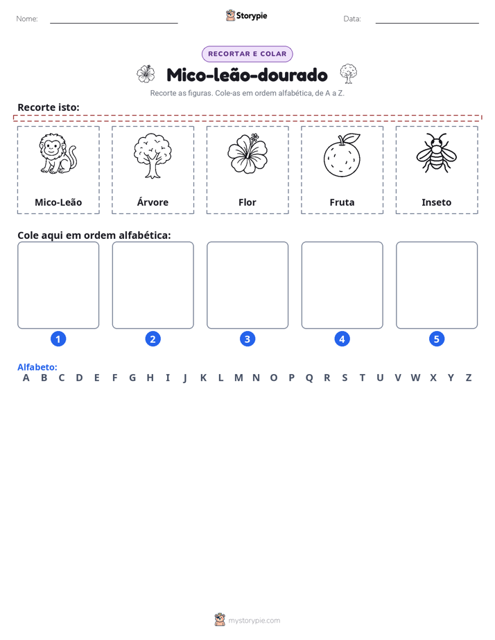 Recortar & Colar Alfabeto