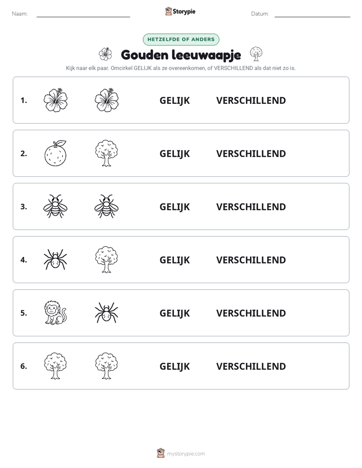 Zelfde of Verschillend