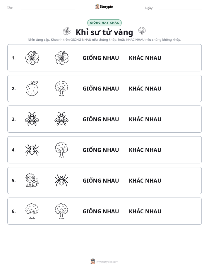 Giống Hay Khác