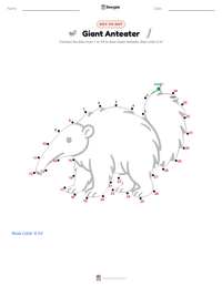 Giant Anteater printable worksheet preview