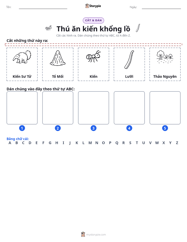 Cắt & Dán Chữ Cái