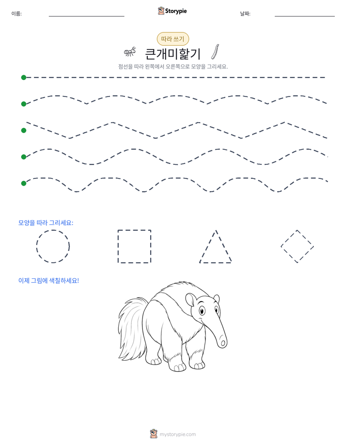 따라 쓰기