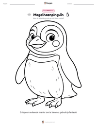Magelhaenpinguïn afdrukbare werkblad voorbeeld