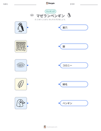 マゼランペンギン の印刷可能ワークシートプレビュー