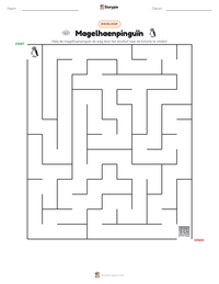 Magelhaenpinguïn afdrukbare werkblad voorbeeld