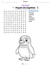 Prévia da folha de atividades imprimível Pinguim-de-magalhães