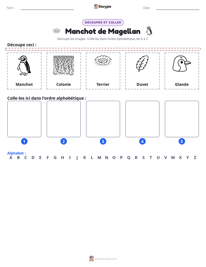 Découper & Coller l'Alphabet