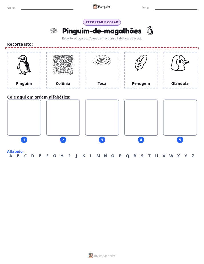 Recortar & Colar Alfabeto