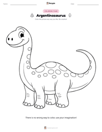 Argentinosaurus printable worksheet preview