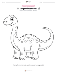 Vista previa de la hoja de trabajo imprimible de Argentinosaurus