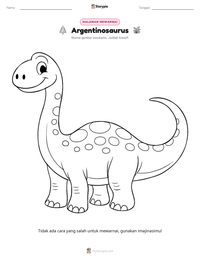 Prabaca lembar kerja cetak Argentinosaurus