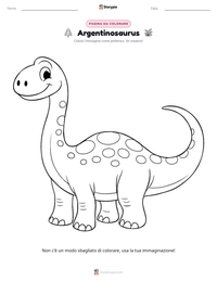 Anteprima della scheda stampabile di Argentinosaurus