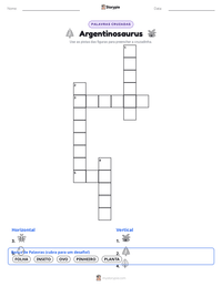 Prévia da folha de atividades imprimível Argentinosaurus