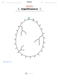 Argentinosaurus printable worksheet preview