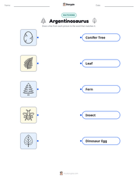 Argentinosaurus printable worksheet preview